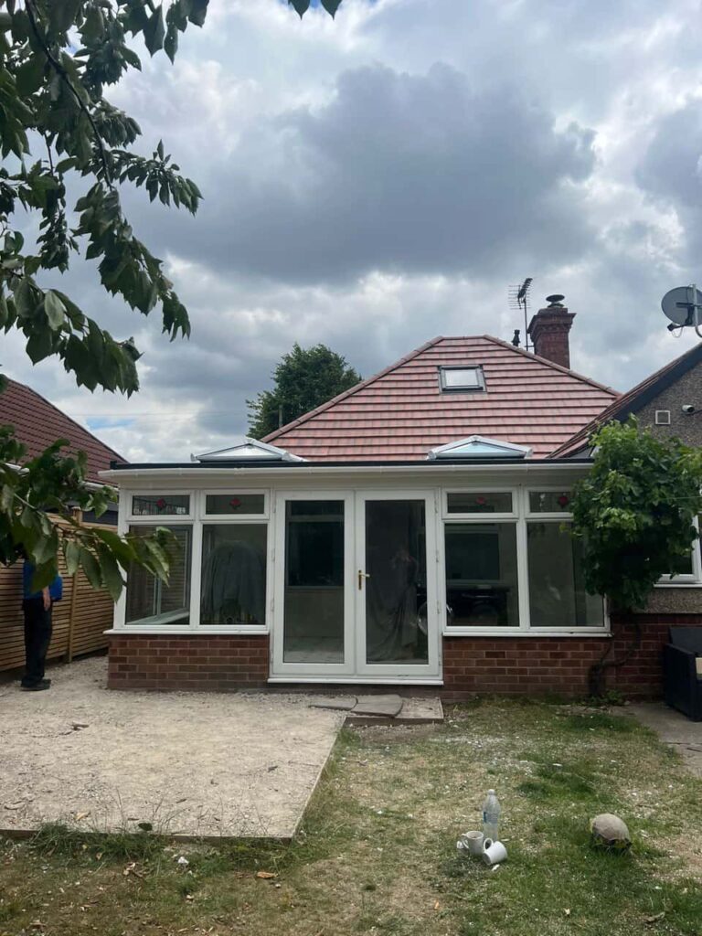 This is a photo of a hipped roof on a bungalow that has just had roof repairs carried out. Works carried out by East Grinstead Roofing Repairs